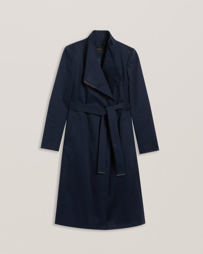 Manteau Ted Baker Midi Length Wrap Trench Bleu Foncé Femme | NRO-34416542